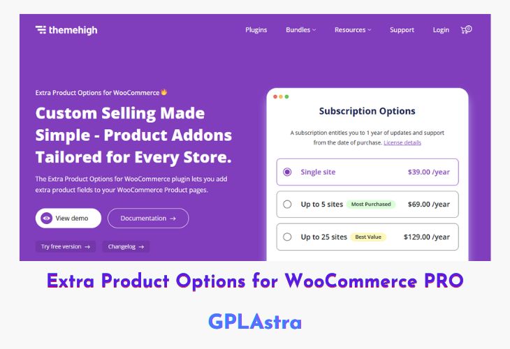Extra Product Options for WooCommerce PRO Free Download